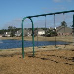 Swings by the lake