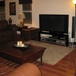 Living Room has hardwood floors and gas fireplace