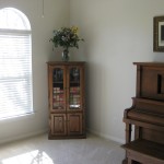 Study with french doors & crown molding