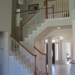 Open staircase with landing