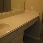 Area for stool under large vanity