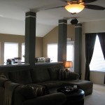 Large Living Room with Ceiling Fan