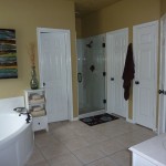 Fully upgraded Master Bath includes oil-rubbed bronze hardware & faucets