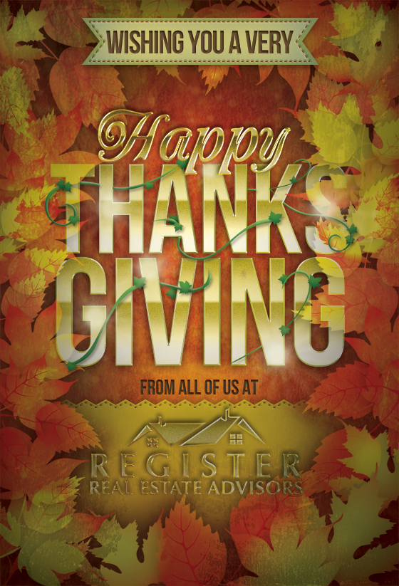 Happy Thanksgiving from Register Real Estate Advisors